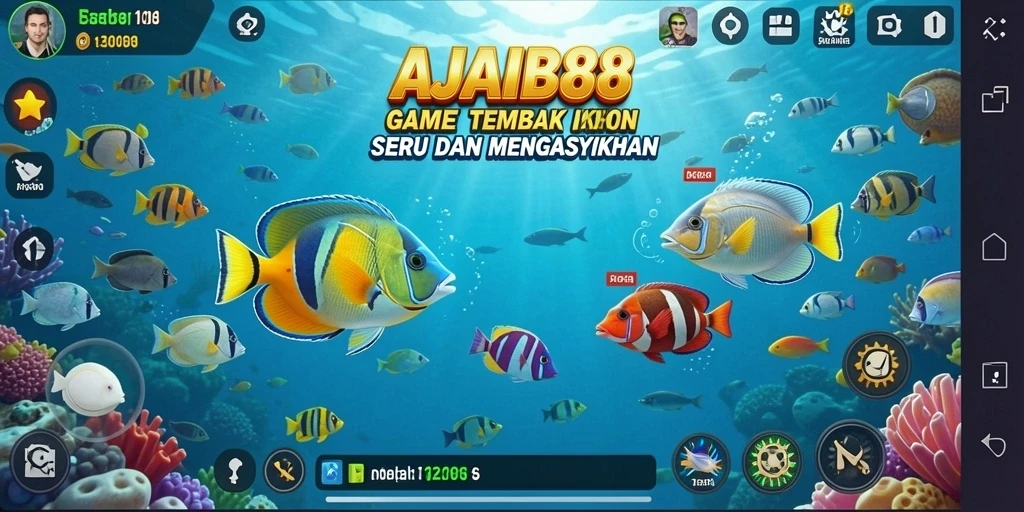 Gameplay seru dalam AJAIB88 saat menembak ikan.