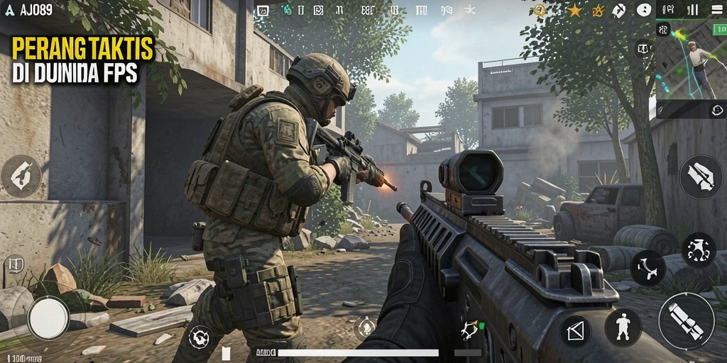 Tampilan gameplay AJO89 dengan aksi taktis yang mendebarkan.