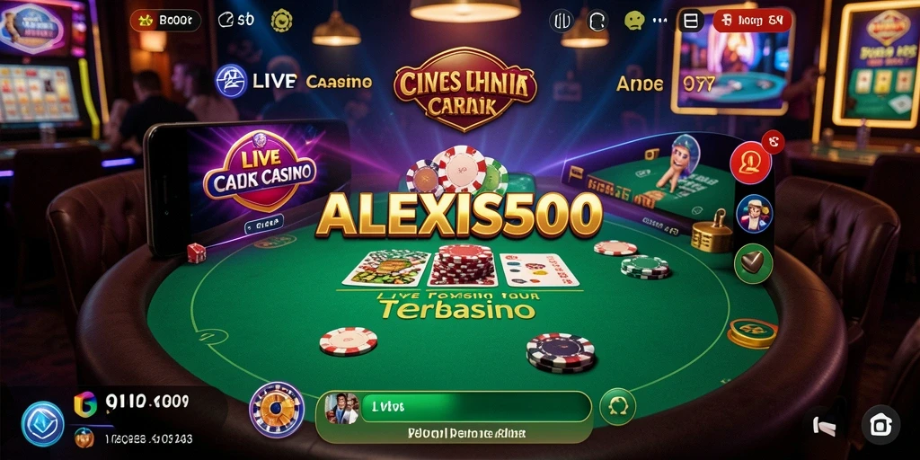 Tampilan gameplay menarik di ALEXIS500 dengan dealer langsung.