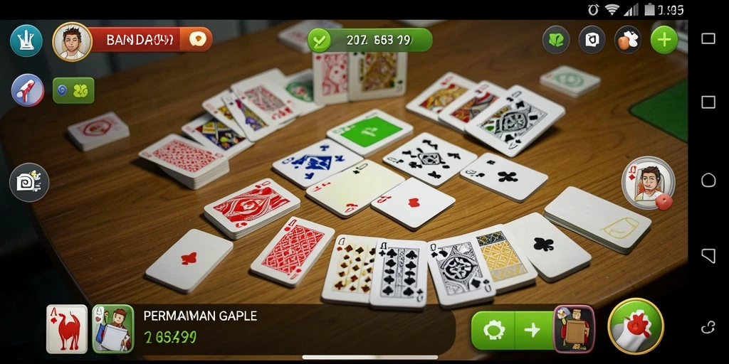 Tampilan gameplay Gaple yang seru dan interaktif di BANDAR99.