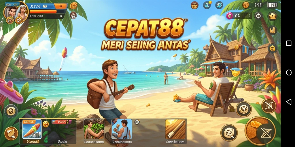 Screenshot utama CEPAT88 memperlihatkan keseruan gameplay santai yang menarik.