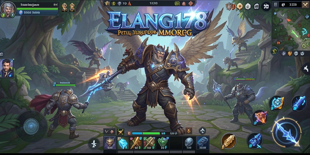 Tampilan gameplay mendebarkan dalam dunia MMORPG ELANG178.