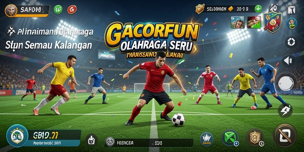 Tampilan permainan seru dalam GACORFUN yang menggugah semangat olahraga.