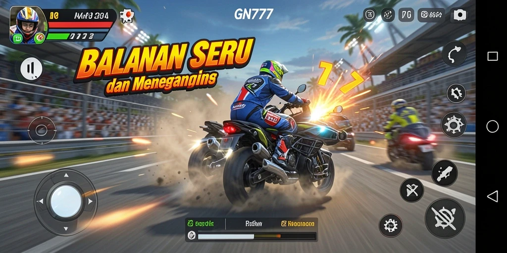 Screenshot gameplay balapan seru di GN777.