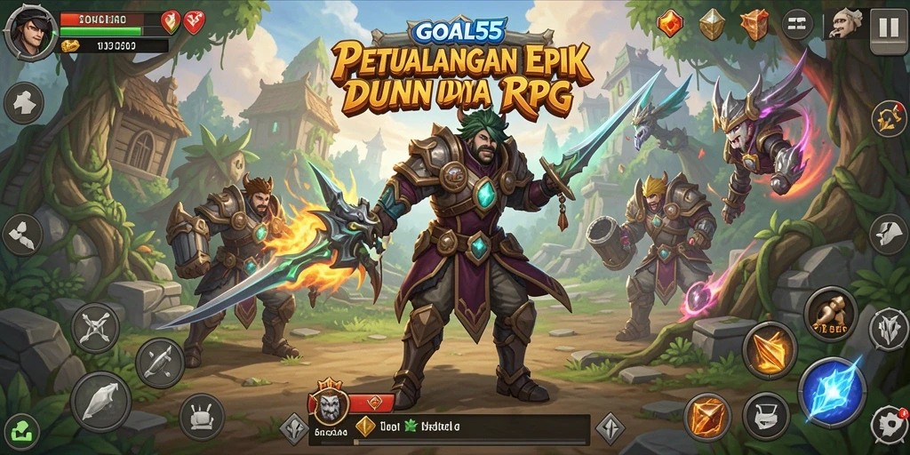 Tampilan gameplay RPG yang mendebarkan di GOAL55.