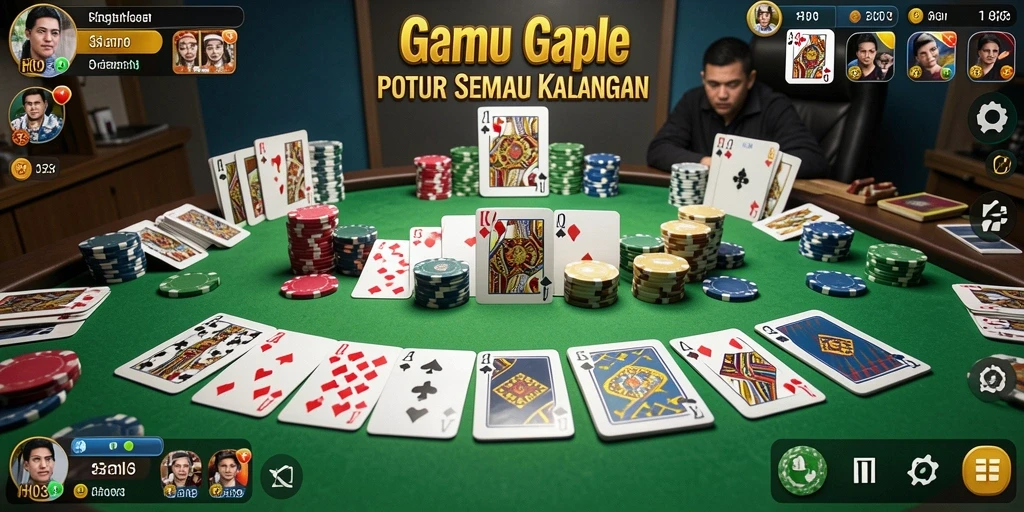 Tampilan gameplay menegangkan dalam permainan Gaple H03.
