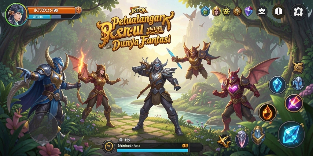 Gameplay menarik dari JKTOK dengan dunia petualangan yang luas.