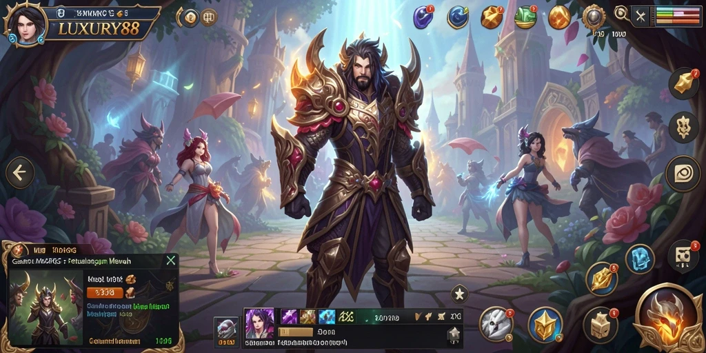 Tangkapan layar gameplay <strong>LUXURY88</strong> yang menunjukkan pertarungan seru di dunia MMORPG.
