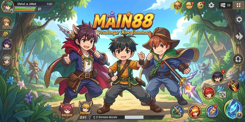 Screenshot gameplay MAIN88 menampilkan karakter anime dalam aksi.