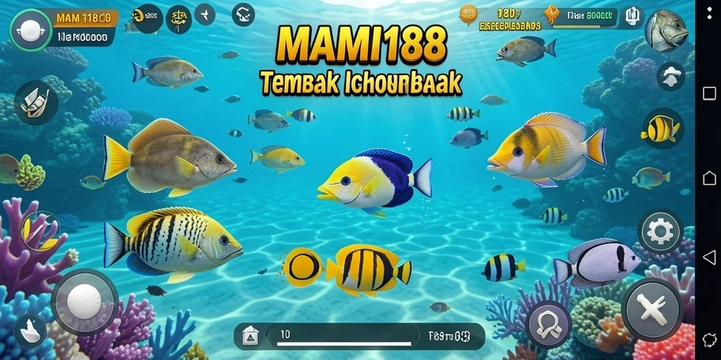 Tampilan gameplay seru MAMI188 dengan aksi menembak ikan.
