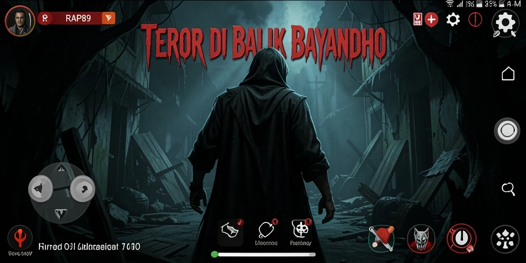 Tampilan gameplay menyeramkan dengan makhluk mengerikan di RAP89.