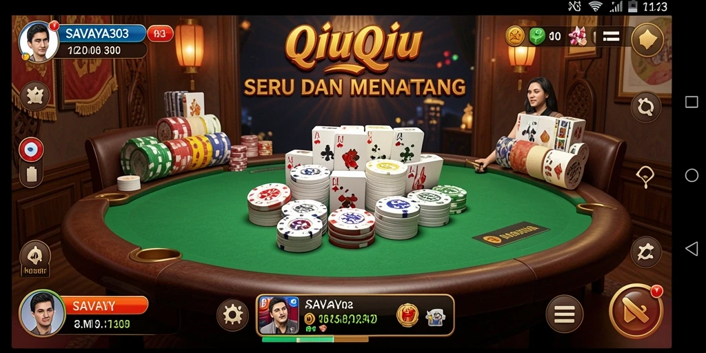 Tampilan gameplay QiuQiu yang menarik dan penuh strategi.