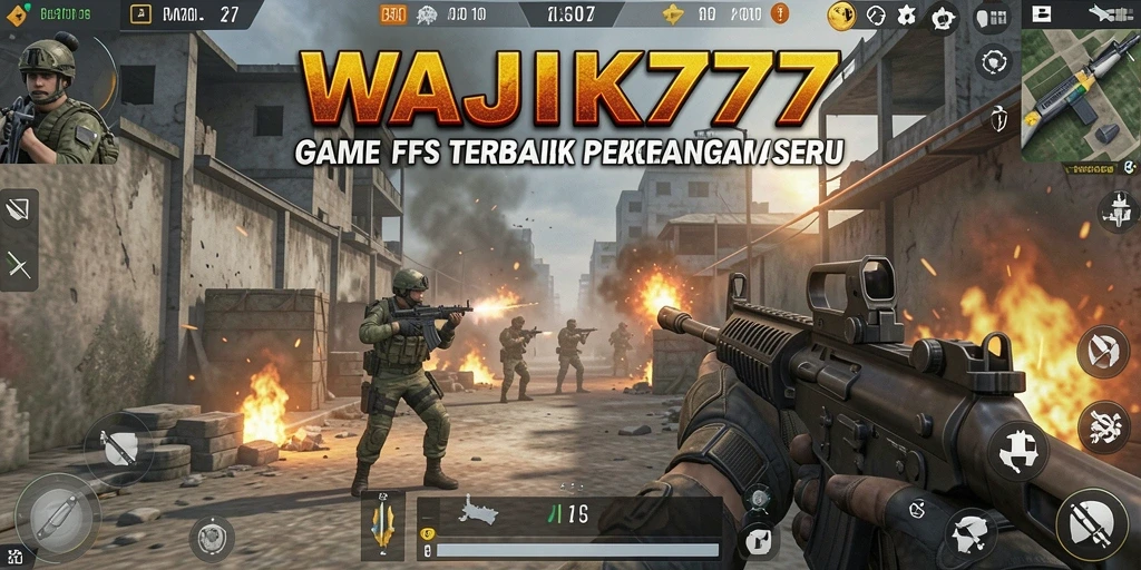 Screenshot gameplay WAJIK777 menunjukkan aksi tembak-menembak yang intens.